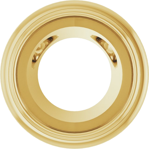 Pakabukas „Bezel-Set Solitaire“ 14k yellow gold Round 6mm (1)