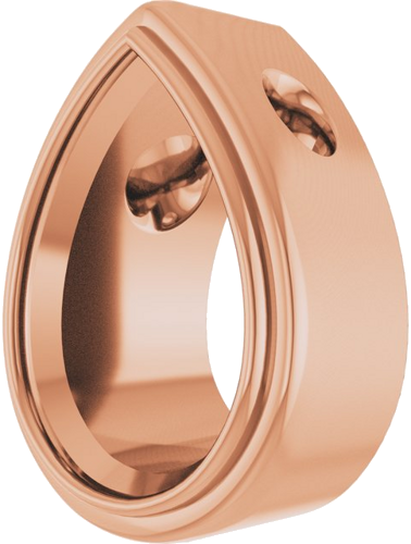 Pakabukas „Bezel-Set Solitaire“ 14k rose gold Pear 10mm x 7mm (2)