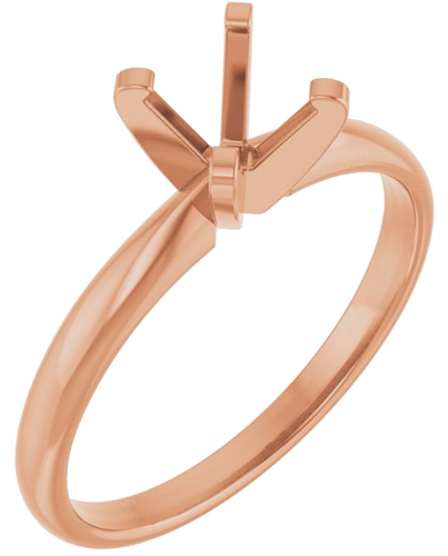 Sužadėtuvių Žiedas „Solitaire“ 14k rose gold Round 6mm (1)