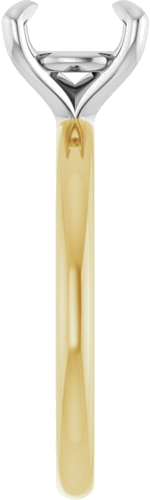 Sužadėtuvių Žiedas „Solitaire“ 14k yellow gold & platinum Round 8.2mm (4)