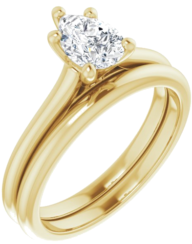14K Yellow 7x5 mm Pear Solitaire Engagement Ring Mounting (6)