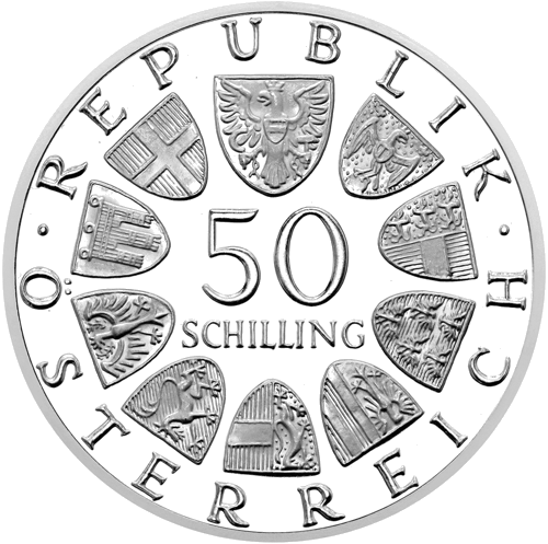 50 Schilling Franz Schubert 1978 Austria silver coin (2)