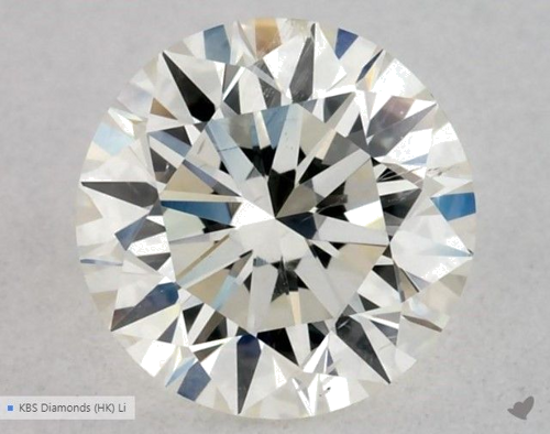 0.5 carat J-SI2 Excellent cut Natūralus Round Deimantas (1)