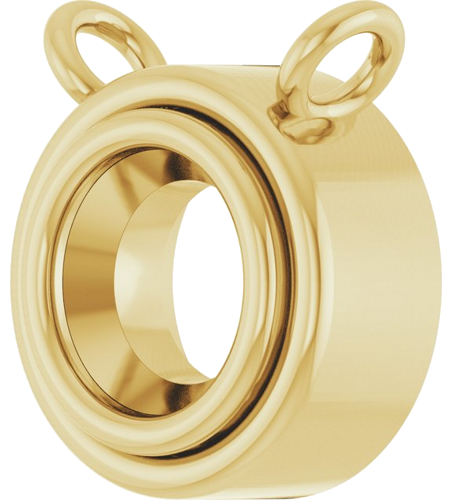 14K Yellow 4 mm Round Bezel Set Necklace Center (2)
