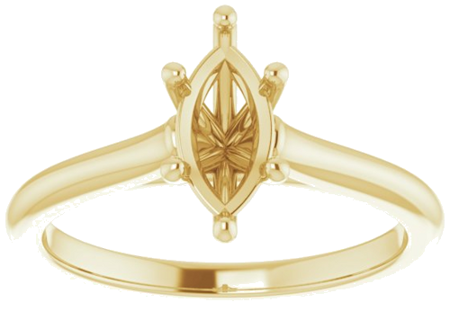 14K Yellow 9x4.5 mm Marquise Solitaire Engagement Ring Mounting (3)