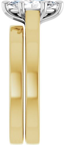 Sužadėtuvių Žiedas „Claw-Prong“ 14k yellow/white gold Marquise 9mm x 4.5mm (9)