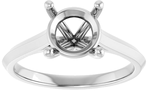 Sužadėtuvių Žiedas „Claw-Prong“ 14k white gold Round 8.2mm (3)