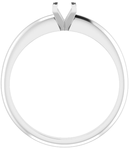 Sužadėtuvių Žiedas „V-End Solitaire“ 585 Baltojo Aukso Square 3.5mm (2)