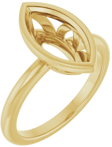 Sužadėtuvių Žiedas „Bezel-Set“ 14k yellow gold Marquise 13mm x 6.5mm (1)