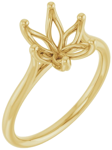 Sužadėtuvių Žiedas „Cathedral-Style Solitaire“ 14k yellow gold Oval 10mm x 8mm (1)