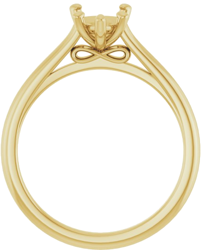 Sužadėtuvių Žiedas „Accented Infinity-Inspired“ 14k yellow gold Pear 9mm x 6mm (2)