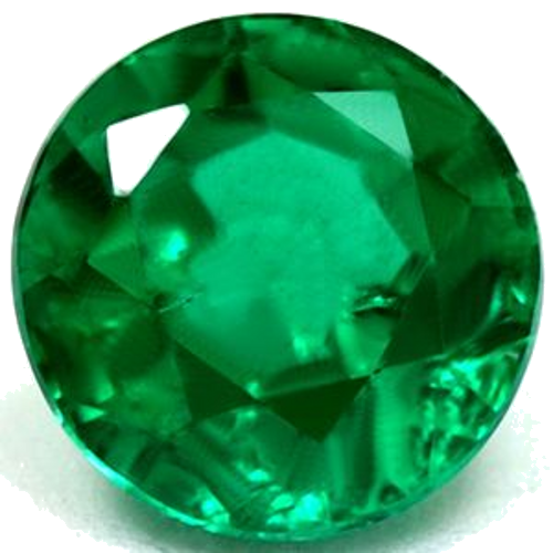 0.69 carat GREEN Round Smaragdas (1)