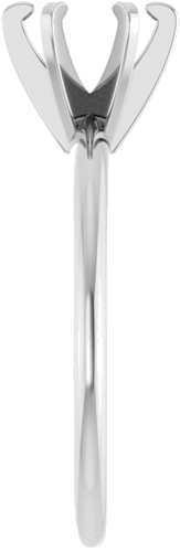 Sužadėtuvių Žiedas „Solitaire“ 585 Baltojo Aukso Round 6.4mm (4)