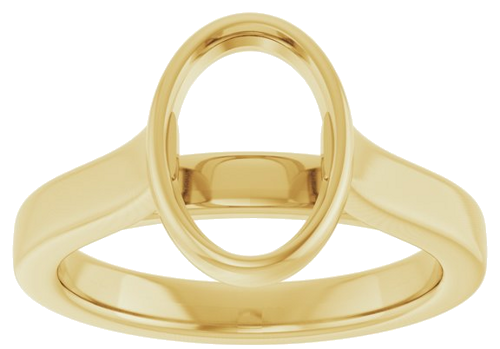 Sužadėtuvių Žiedas „Bezel-Set Solitaire“ 14k yellow gold Oval 10mm x 7mm (3)