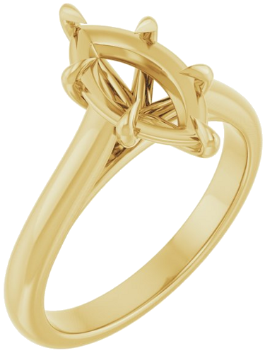 Sužadėtuvių Žiedas „Claw-Prong“ 14k yellow gold Marquise 12mm x 6mm (1)