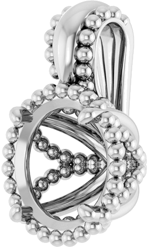 Pakabukas „Beaded“ 925 Sidabro Round 7mm (2)
