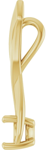 Pakabukas „Infinity-Inspired Solitaire“ 14k yellow gold Round 4.8mm (3)