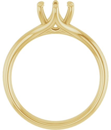 14K Yellow 6.5 mm Round Engagement Ring Mounting (2)