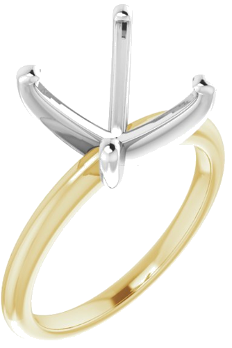 Sužadėtuvių Žiedas 14k yellow/white gold Round 11mm (1)