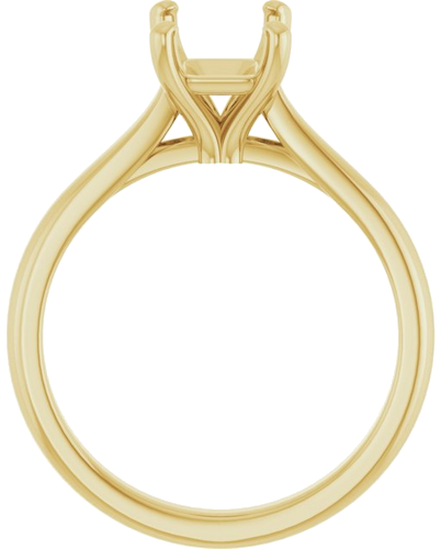 Sužadėtuvių Žiedas 14k yellow gold Emerald 8mm x 6mm (2)