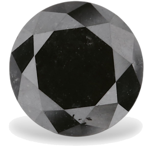 0.97 carat Fancy Black-VVS2 Excellent cut Natūralus Round Deimantas (1)
