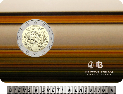 2021 Lietuva 2 eiro  monēta BU karte (CARD CLAUSE IN COIN) (1)