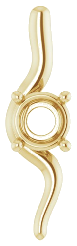 Pakabukas „Freeform Solitaire“ 10k yellow gold Round 5.8mm (1)