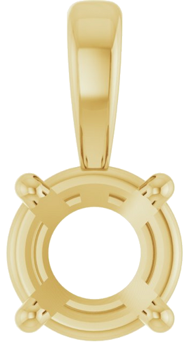 14K Yellow 5 mm Round 4-Prong Pendant Mounting (1)