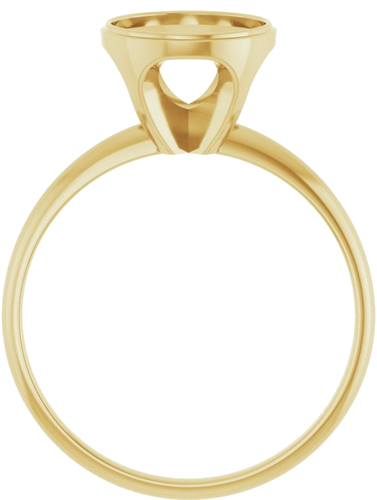14K Yellow 8.2 mm Round Solitaire Engagement Ring Mounting (2)
