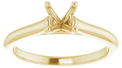 14K Yellow 5.5 mm Round Solitaire Engagement Ring Mounting (3)