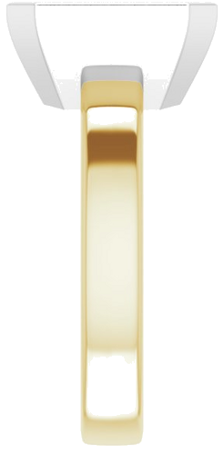 14K Yellow White 10x8 mm Emerald Solitaire Engagement Ring Mounting (4)