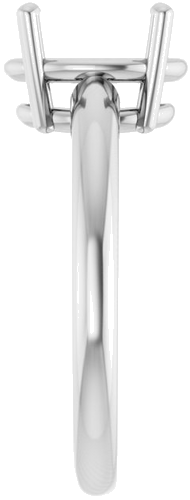 14K White 10x8 mm Oval Engagement Ring Mounting (4)