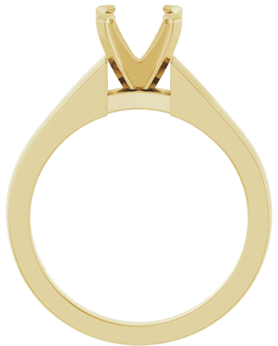 Sužadėtuvių Žiedas „Solitaire“ 585 Geltonojo Aukso Round 7mm (2)