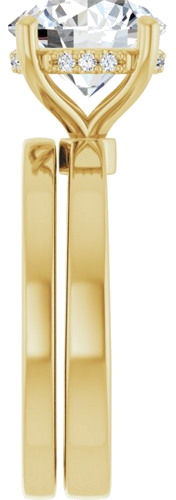 Sužadėtuvių Žiedas „Hidden Halo-Style“ 14k yellow gold Round 9.4mm (9)