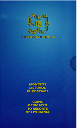 2012 Lietuva Kurorti 2 lati krāsainas jubilejas Proof monētas numismātiskajā iepakojumā (6)