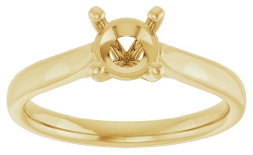 14K Yellow 5.8 mm Round Engagement Ring Mounting (3)