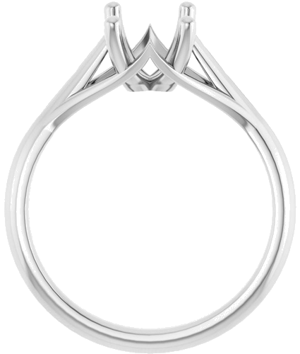 Sužadėtuvių Žiedas „Solitaire“ 14k white gold Emerald 8mm x 6mm (2)
