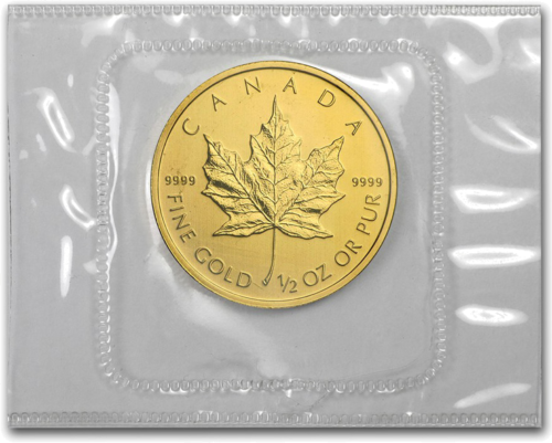 1/2 oz Klevo lapas Kanada auksinė moneta (Mix metai) (3)