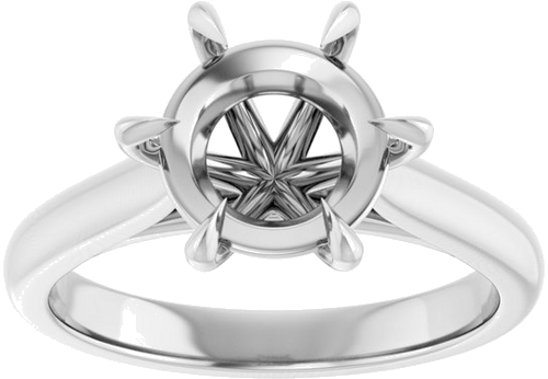 Sužadėtuvių Žiedas „Claw-Prong“ 14k white gold Round 9mm (3)