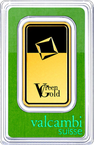 100 g Green Gold investīciju zelta stieņi Valcambi (2)