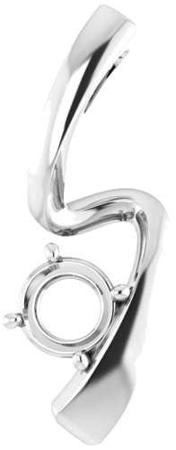 14K White  5.2 mm Round Pendant Mounting (1)