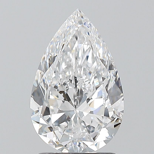 1.7 carat D-SI1 Natūralus Pear Deimantas (1)