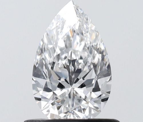 0.63 carat E-VVS1 Natūralus Pear Deimantas (1)