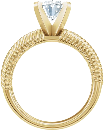 Sužadėtuvių Žiedas „Solitaire Rope“ 14k yellow gold Oval 8.5mm x 6.5mm (2)