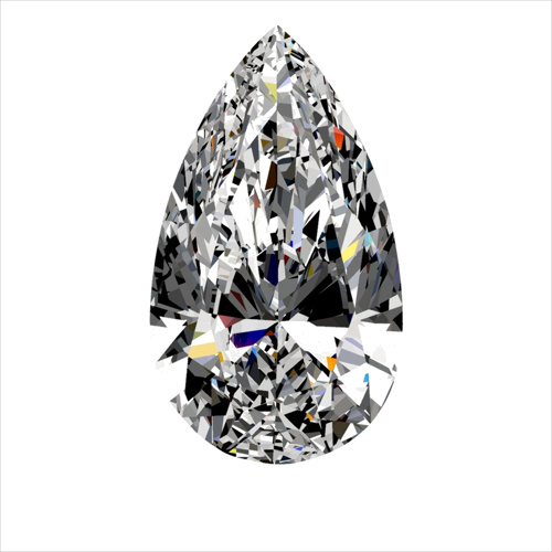 0.3 carat H-SI1 Natūralus Pear Deimantas (1)
