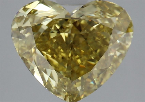3.02 carat Fancy Deep Brownish Greenish Yellow-VS1 Natūralus Heart Deimantas (1)