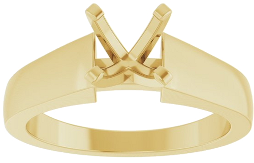 14K Yellow 6.5 mm Round Solitaire Engagement Ring Mounting (3)