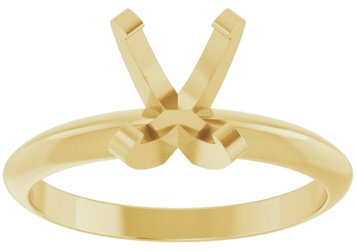 14K Yellow 8x6 mm Oval Solitaire Engagement Ring Mounting (3)