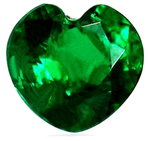 0.34 carat GREEN Heart Smaragdas (1)