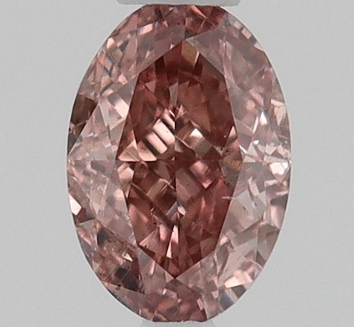 0.24 carat Fancy Deep Orangey Pink-SI1 Natūralus Oval Deimantas (1)
